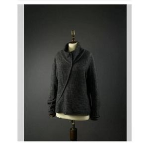 Womens Hindahl & Skudelny Grey Merino Mohair Wool Cashmere Roll Neck Sweater L